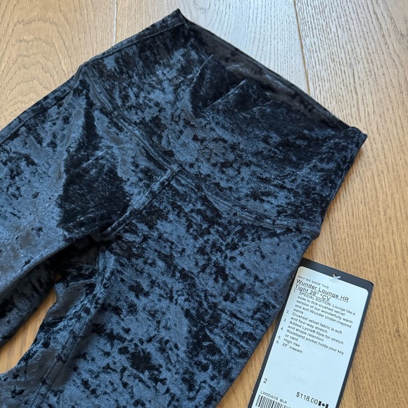 Lululemon Wunder Lounge High Rise Velvet Tight 28' - NWT - Black - Size 2 - Picture 4 of 6